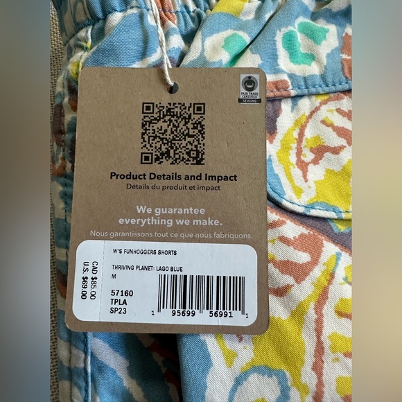 Patagonia Funhoggers Printed 4” Shorts New - Picture 8 of 8